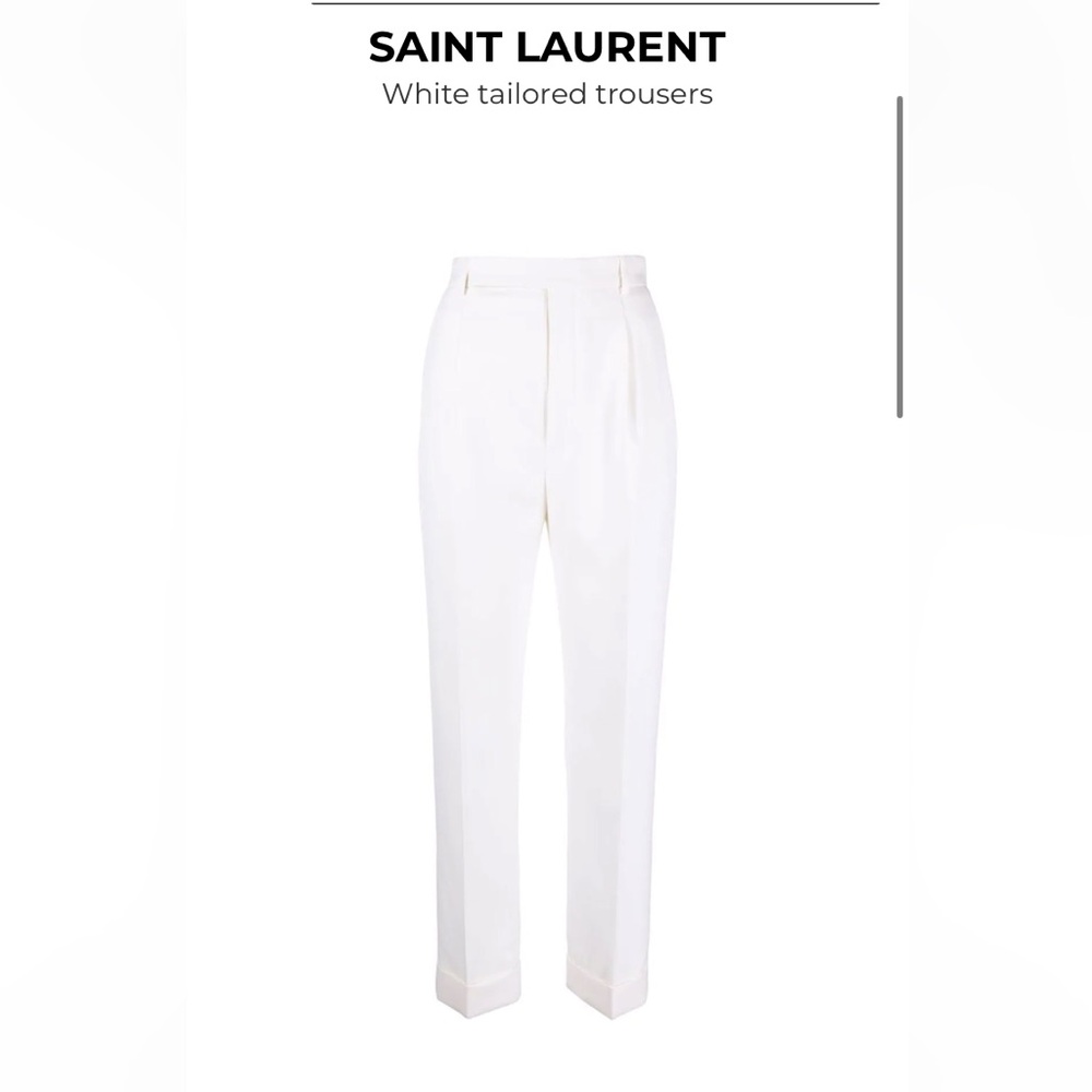Saint Laurent High Rise Wool Trousers
